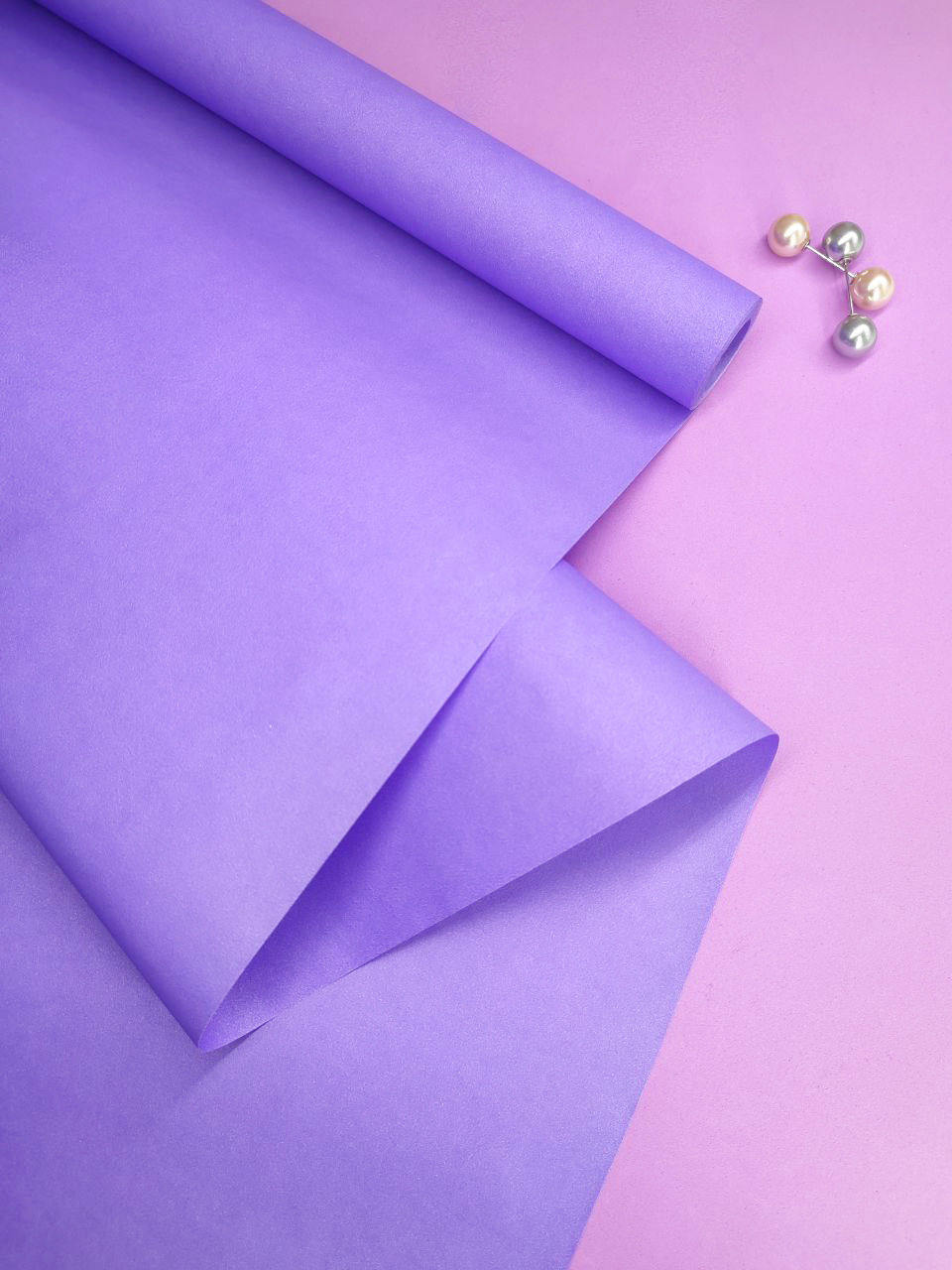 Бумага крафт 2х сторонняя 700мм ярко фиолетовый