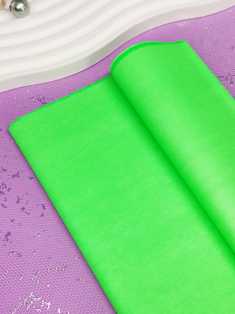 Бумага тишью 50*75 см флюорисцентный зеленый