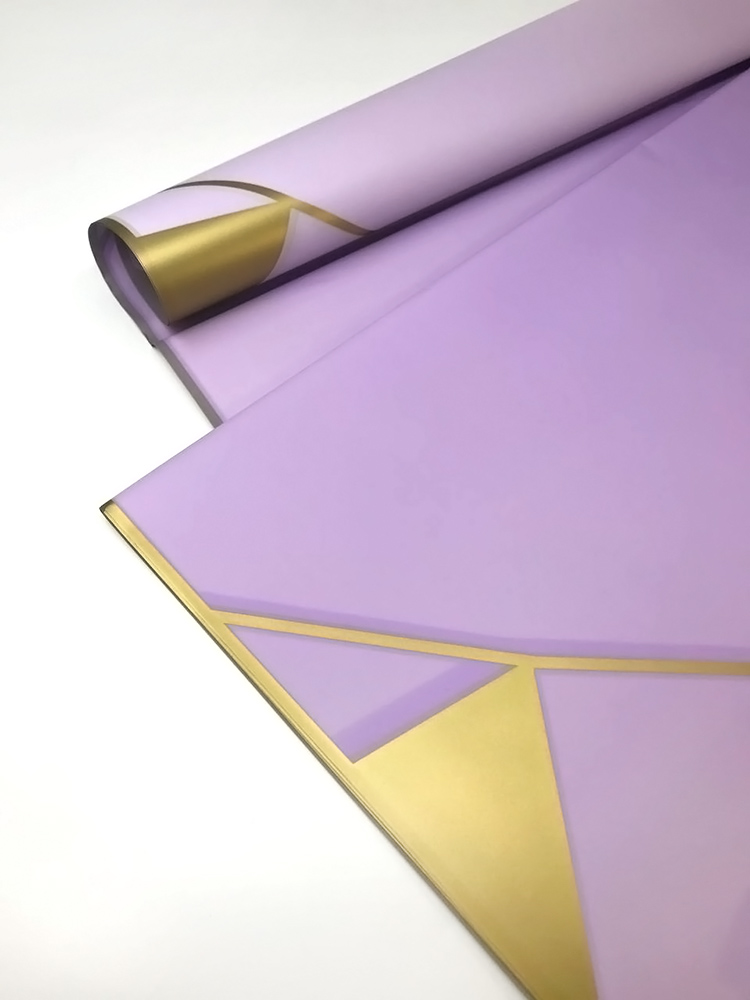 Упаковка для цветов геометрия 58*58 см 20 листов фиолетовый 033