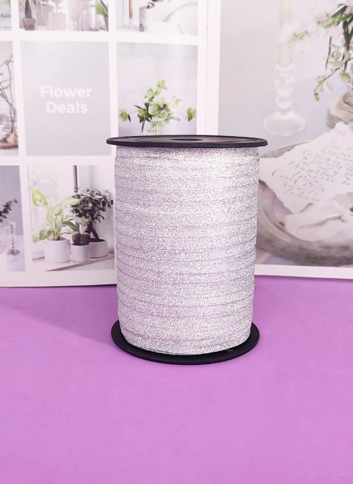 Лента пп тиффани  0.5 см *250 м 19 серебро